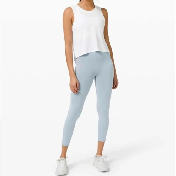 Lululemon sz 4 Invigorate High-Rise Tight 25" Chambray great pre owned condition - Picture 12 of 14